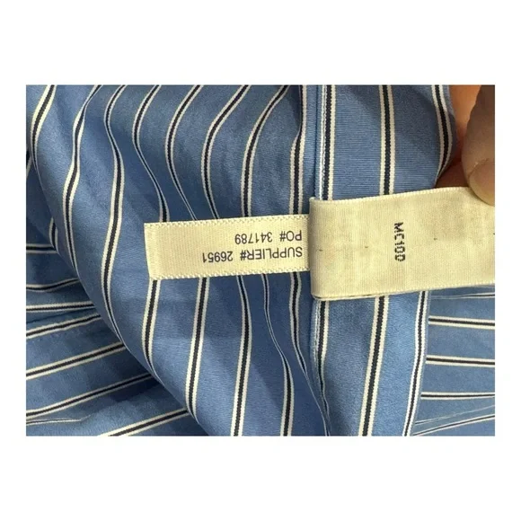 Ralph Lauren Button Down Shirt Blue Stripe Long Sleeve Classic Men 17 1/2 32/33 - Picture 10 of 10
